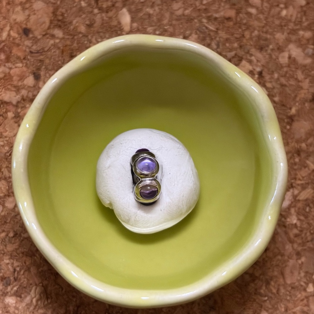 Pandora Silver Bracelet Charm - Purple Accents